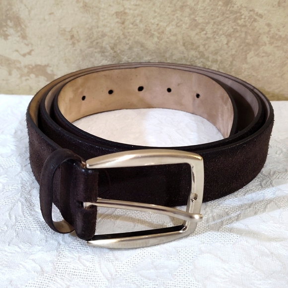 Brioni Other - Brioni Men's Black Belt w/Sliver Buckle Genuine Leather Made in Italy Size 42